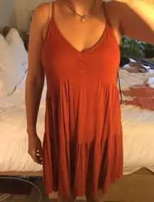 Rust strappy sundress