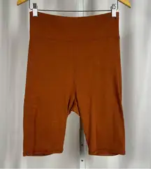 Pinkblush Medium Rust Bike Shorts Maternity High Waist Stretchy Casual