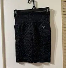 Gymshark Black  Adapt Animal Seamless Cycling Shorts Size Small