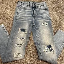 american eagle “ripped” jeans size 2 regular