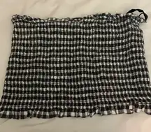 Black And White Checkered Tube Top