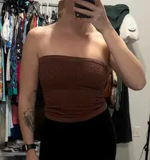 NWOT Free People Intimately Brown Beige Honey Textured Top Sleeveless M L Boho