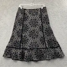 East 5th Velvet Floral Midi Skirt Fairy Grunge‎ Retro Whimsigoth Preppy Women 10