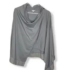 Lounge gray drape wrap sweatshirt EUC