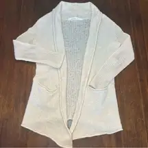 Athleta Women’s Cabrillo Cashmere Linen Open Front Knit Cardigan Sweater Size XS