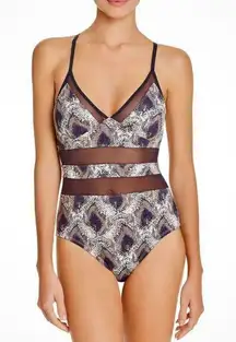 New. BLEU Rod Beattie snake print swimsuit. Retails $139 size 12