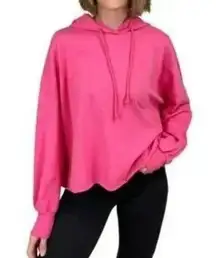 The Jones Hoodie Size Large Fuchsia Pink Oversized Slub Cotton Womens