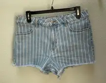 Wrangler Pinstripe High-Rise Vintage 3in Shorts Size 30