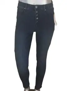 NEW JustFab High Waisted Button Fly Skinny Jeans Women's Size 26 NWT $57