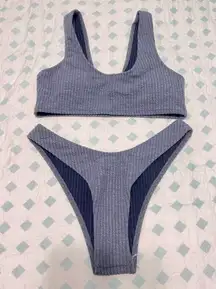 Navy Blue Two Piece Swimsuit