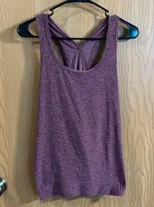 Spacedye Criss Cross Open Back Athletic Tank Medium