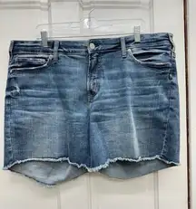 Silver suki raw frayed hem denim jean shorts women's 18 x 5.5