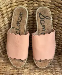 Sam‎ Edelman Womens Andy  Pink Espadrille Slide Sandals Size 9