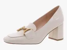 NEW Ivory Patent Bandolino Lucien Heel Pump Loafer Shoes 10 $89