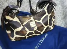 Dooney & Bourke  Authentic Giraffe Print Leather Shoulder Bag