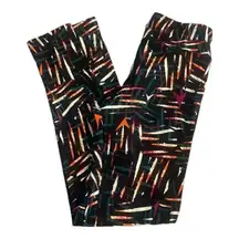 LULAROE Black Leggings Colorful Size OS EUC/NC #2485