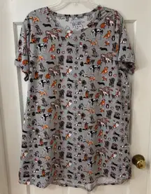 Vera Bradley Sz  L Dog Show Nightgown Sleep Shirt Tunic Top Dog Walker