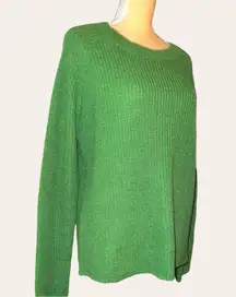 Misslook awesome pretty green cotton/acrylic blend warm winter sweater!