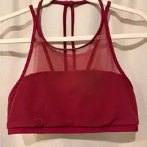 Lululemon Get Set Mesh Bra Women’s Small Burgundy Workout Active