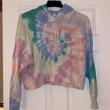 Daydreamer  Tie Dye Cropped Hoodie Size Small