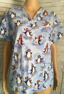 Penguin Scrub Top, Medium 🐧 