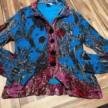 Alberto Makali boho velvet jacket large