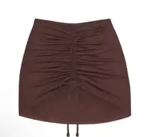 SIGNATURE SWIM RUCHED MINI SKIRT COCOA SMALL