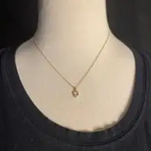 Minimalist Gold Teardrop Crystal Pendant Necklace Elegant Dainty Jewelry