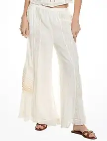 NWOT Free People Bali Alana Boho Lace Pants Cloud Dancer