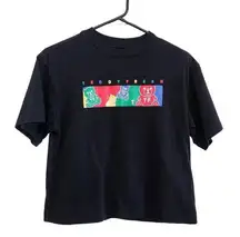 Teddy Fresh Gummy Bear Cotton Graphic Crewneck Short Sleeve Cropped Casual Shirt