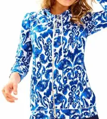 Lilly Pulitzer Angela Zip Up Resort Navy Beach Bathers Sweater