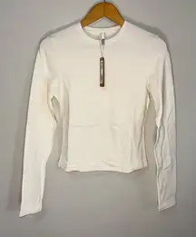 SKIMS Cream Cotton Jersey Long Sleeve T-Shirt | M