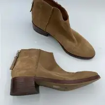 Dolce Vita Tan Suede Leather Ankle Boots 6.5 Western Cowboy Booties Fall Casual