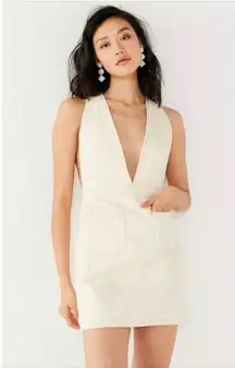 URBAN OUTFITTERS BDG Plunge V-Neck Denim MIni Overalls Size 2