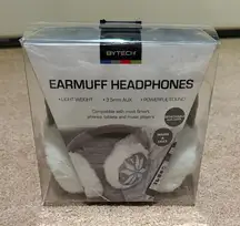 Bytech White Snowflake Earmuff Headphones