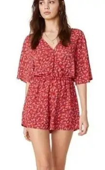 BB DAKOTA RED PRINT LEAVE IT TO FATE ROMPER BY STEVE MADDEN XS