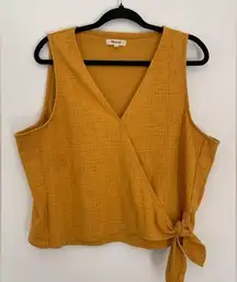 Women’s Mustard Yellow Wrap-Tie Tank Top - Size XXL