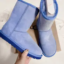 UGG  women /big kids / limited Edition classic short boots /sky blue /wool/NWB