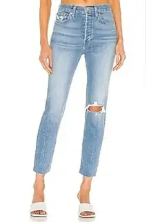 RE/DONE 90'S High Rise Ankle Crop Jeans Size 30