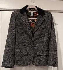 Cabi wool blend Gray Tweed Blazer 2