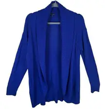 Staccato Blue Waffle Knit Long Sleeve Open Oversized Cardigan Sweater Size M