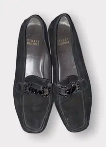 Stuart Weitzman Black Suede Loafers  Size 6 M