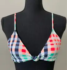 Aerie Plaid Triangle Bikini Top