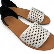 NWOT‎ Loeffler Randall Sawyer D'Orsay Flats Perforated Leather Sz 7