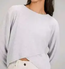 Lululemon Reversible Crossover Sweater Cashmere Blend Gray 10