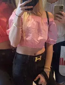 Pink off the shoulder top