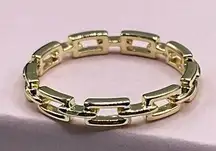 14K Vermeil chain link ring .Size8