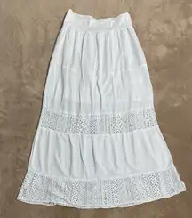 JOE B By Joe Benbasset Elegant White Lace Maxi Skirt Women’s L / Read Description 