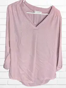 Jon & Anna Contemporary‎ Pink Gold Sparkle Blouse Size Large