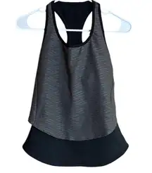Pearl Izumi Black and Gray Cycling Racer Back Tank Top